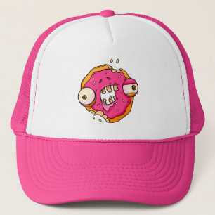 Funny Donut Zombie Design Trucker Pet