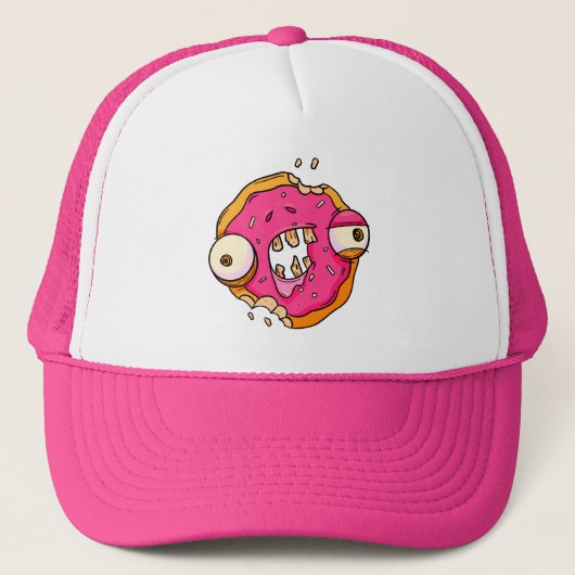 Funny Donut Zombie Design Trucker Pet (Voorkant)