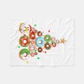 Funny Donuts Christmas Tree Lights Xmas Pjs Boys K Fleece Deken (Voorkant (Horizontaal))