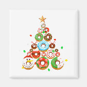 Funny Donuts Christmas Tree Lights Xmas Pjs Boys K Magneet (Voorkant)