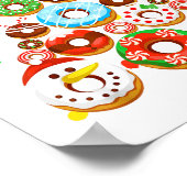 Funny Donuts Christmas Tree Lights Xmas Pjs Boys K Poster (Hoek)