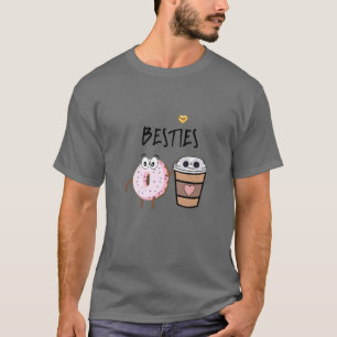 Funny Donuts en Coffee Humor Beste vrienden T-shirt
