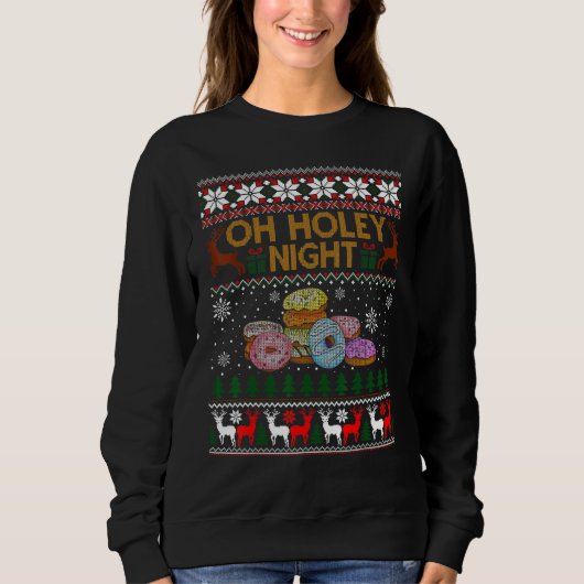 Funny Donuts Ugly KerstSweater Trui (Voorkant)