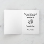 Funny Doodle Art Non-Birthday Happy Hippy Bathday Kaart (Binnen)