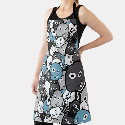 Funny Doodle Monsters Schort (Insitu)