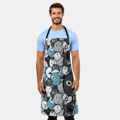 Funny Doodle Monsters Schort (Gedragen)