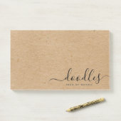 Funny Doodles uit My Noodle Kraft Brown Post-it® Notes (Op bureau)