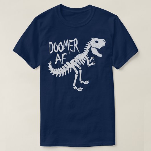 Funny Doomer AF T Rex Dinosaur Doom en Plant Gene T-shirt (Design voorkant)