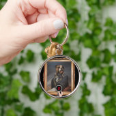 Funny Dopostes in opgeraapt hondenschilderij Sleutelhanger (Hand)