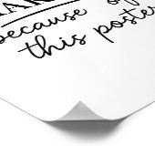 Funny Dorm Room Poster – “This Wall Is Smarter Now (Hoek)