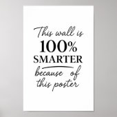 Funny Dorm Room Poster – “This Wall Is Smarter Now (Voorkant)