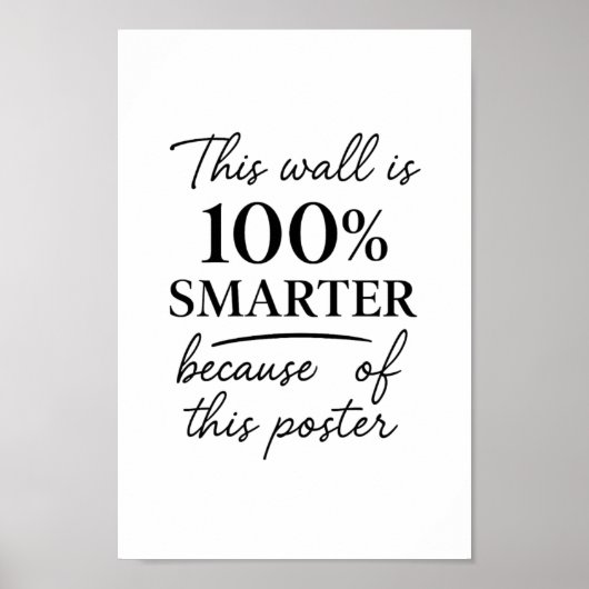 Funny Dorm Room Poster – “This Wall Is Smarter Now (Voorkant)