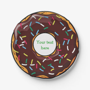 Funny Doughnut Desert Paper-Borden Papieren Bordje