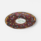 Funny Doughnut Desert Paper-Borden Papieren Bordje (Gekanteld)