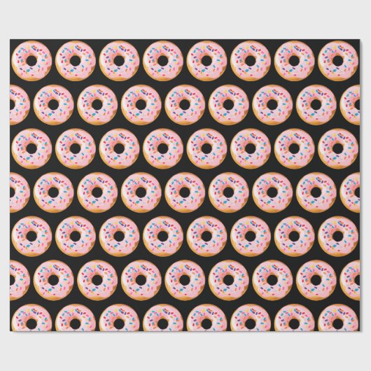 Funny Doughnut Patternn Cadeaupapier (Vlak)