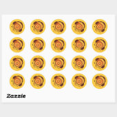 Funny_Doughnut Ronde Sticker (Vel)