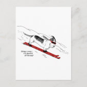 Funny Downhill Skiing Briefkaart (Voorkant)