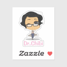 Funny Dr. Chibi Sticker_ Healthcare Heroes Sticker
