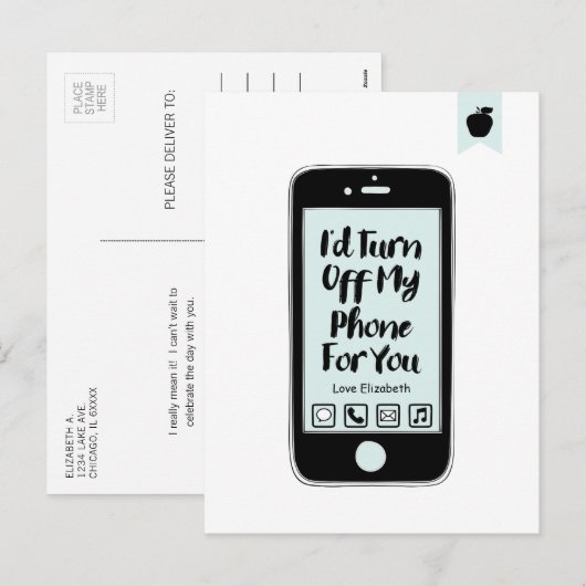 Funny Draai van het Briefkaart van de Liefde van d (Voorkant / Achterkant)