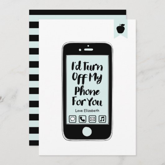 Funny Draai van Valentijnsdag-liefdeskaart Feestdagenkaart (Voorkant / Achterkant)