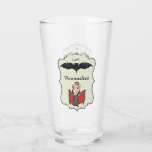 Funny Dracula Bat Halloween Gepersonaliseerd Drink Glas (Achterkant)