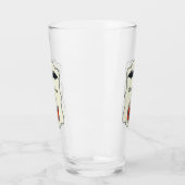 Funny Dracula Bat Halloween Gepersonaliseerd Drink Glas (Links)
