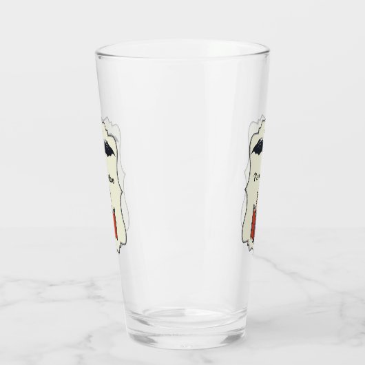 Funny Dracula Bat Halloween Gepersonaliseerd Drink Glas (Links)