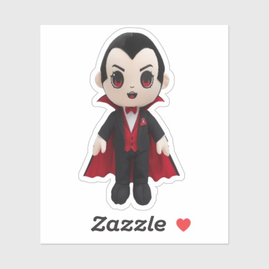 Funny Dracula For Halloween Sticker (Vel)