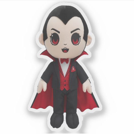 Funny Dracula For Halloween Sticker (Voorkant)