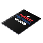 Funny Draft Fantasy Football Legend Apparel Notitieboek (Linkerzijde)