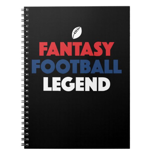 Funny Draft Fantasy Football Legend Apparel Notitieboek (Voorkant)