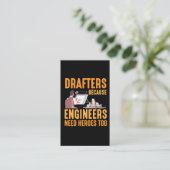 Funny Drafting Technician Gift for Drafters Visitekaartje (Staand voorkant)