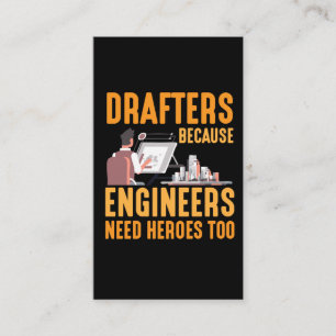 Funny Drafting Technician Gift for Drafters Visitekaartje