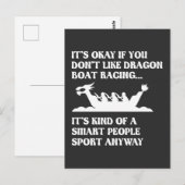 Funny Dragon Boat Racing Humor Boating Row Briefkaart (Voorkant / Achterkant)