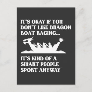 Funny Dragon Boat Racing Humor Boating Row Briefkaart