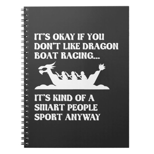 Funny Dragon Boat Racing Humor Boating Row Notitieboek (Voorkant)