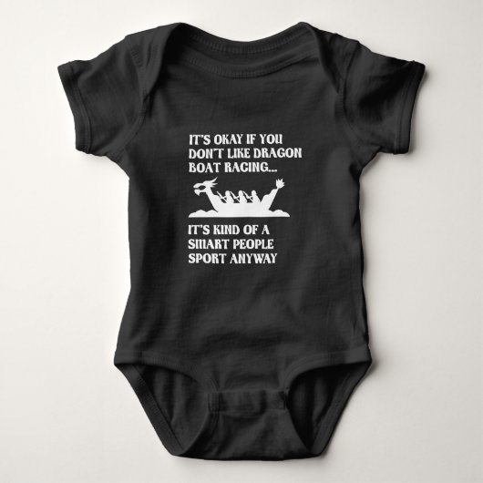 Funny Dragon Boat Racing Humor Boating Row Romper (Voorkant)