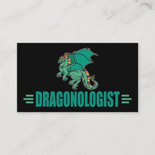 Funny Dragon DRAGONOLOGIST Visitekaartje (Voorkant)
