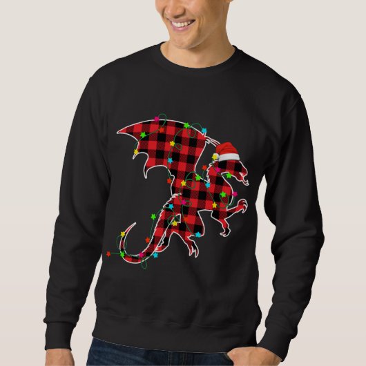 Funny Dragon kerstboom Red Pset Xmas Dieren Trui (Voorkant)