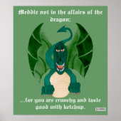 Funny Dragon Poster (Voorkant)
