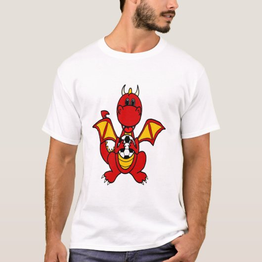 Funny Dragon Pplay Soccer T-shirt (Voorkant)