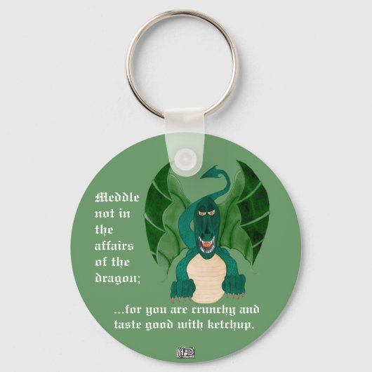 Funny Dragon Sleutelhanger (Voorkant)