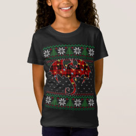 Funny Dragon Ugly Sweater Kerstlights Dragon T-shirt