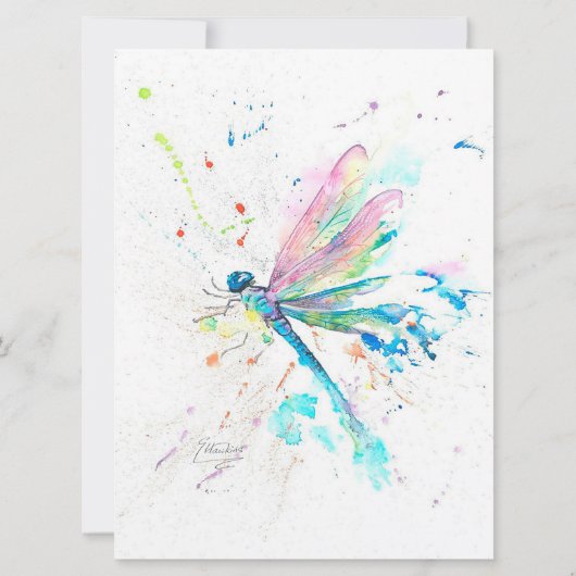 Funny Dragonfly Colorful | Gift for Birthday (Achterkant)
