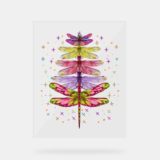 Funny Dragonfly-kerstboom Acryl Bord (Voorkant)