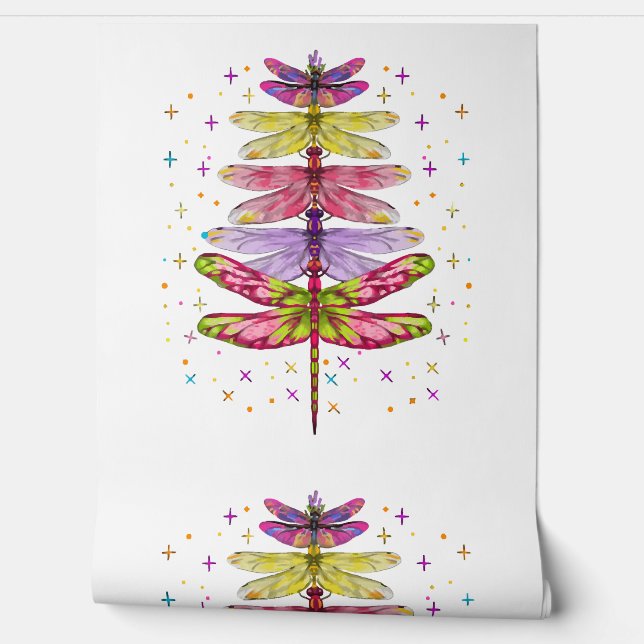 Funny Dragonfly-kerstboom Behang (Afrollen)