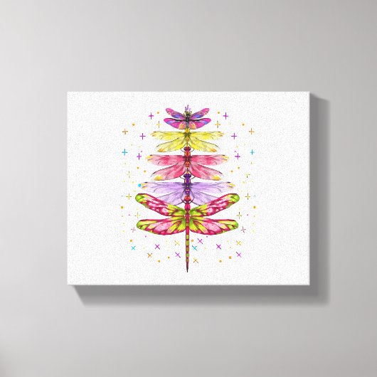 Funny Dragonfly-kerstboom Canvas Afdruk (Voorkant)