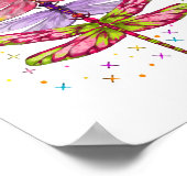 Funny Dragonfly-kerstboom Poster (Hoek)