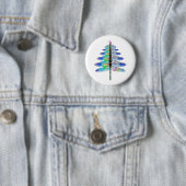 Funny Dragonfly-kerstboom Ronde Button 5,7 Cm (In situ)