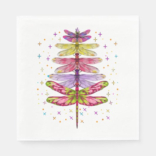 Funny Dragonfly-kerstboom Servet (Voorkant)